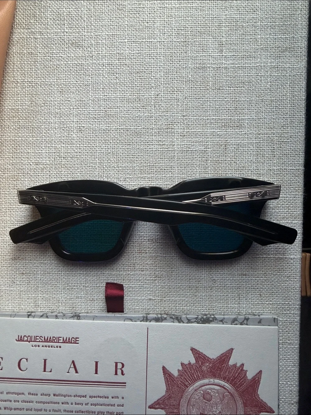 Leclaire Men’s Sunglasses in Black with Teal Lenses